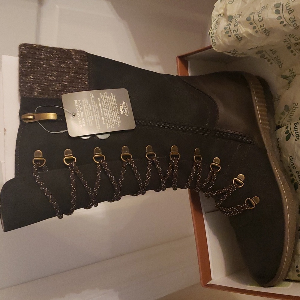 NWT Black winter boots sz 10 (W) - Picture 2 of 6